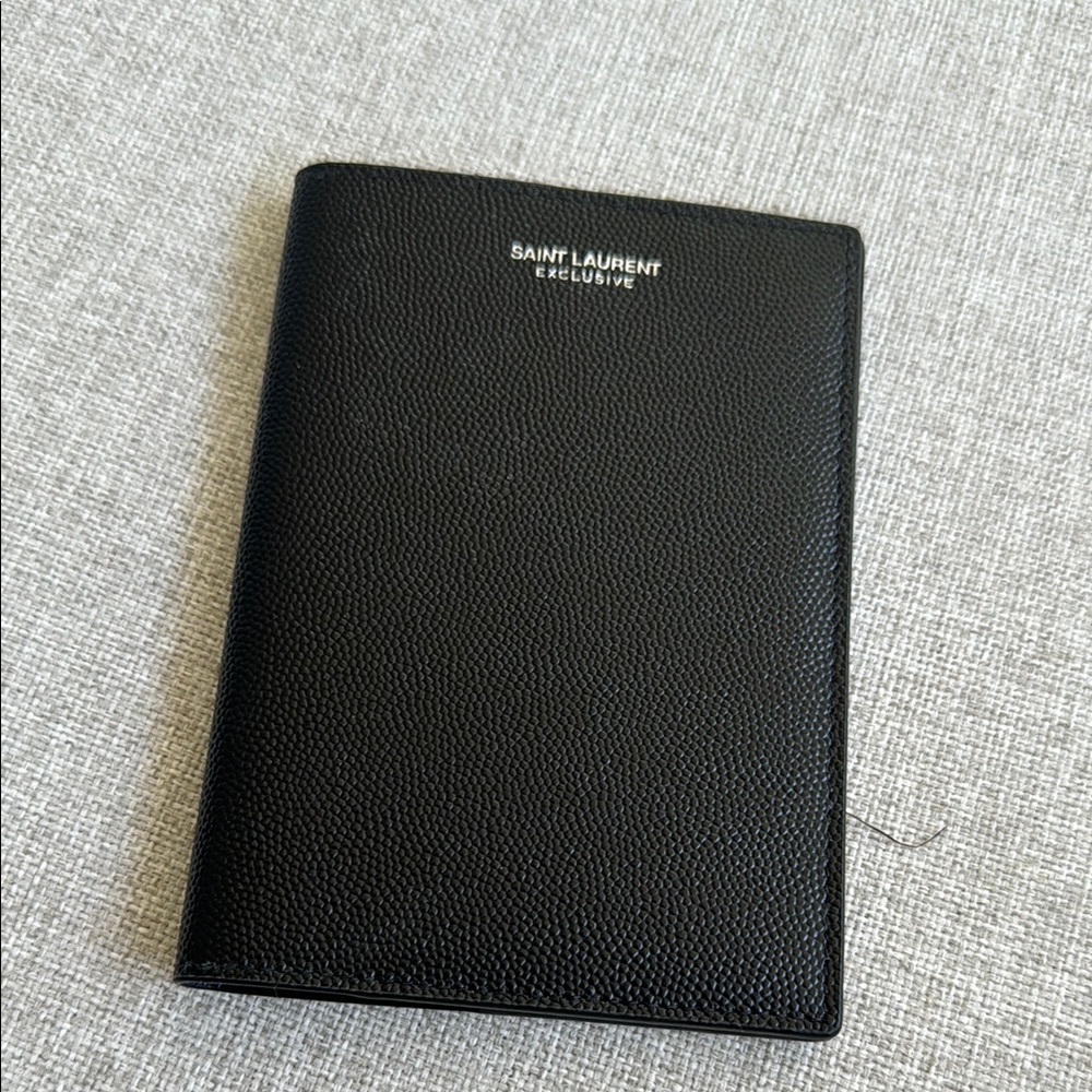 Saint Laurent Textured Black Leather Cover